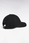 Black cotton piqué cap
