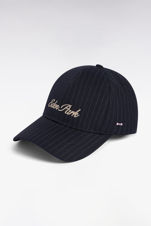 Cotton cap with Italian stripes and Eden Park embroidery - Image 1