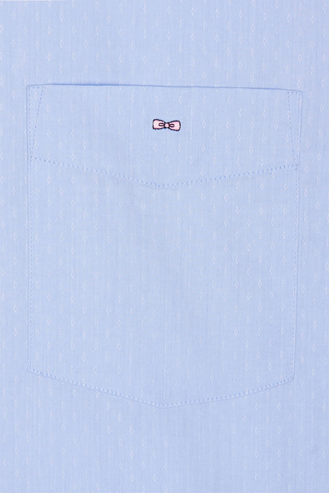 Short-sleeved sky shirt, straight cut - Image 2