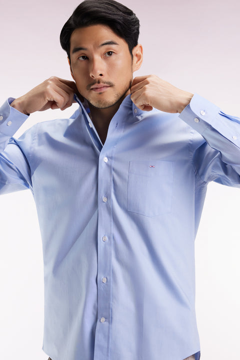 Sky cotton shirt, straight cut - Image 1