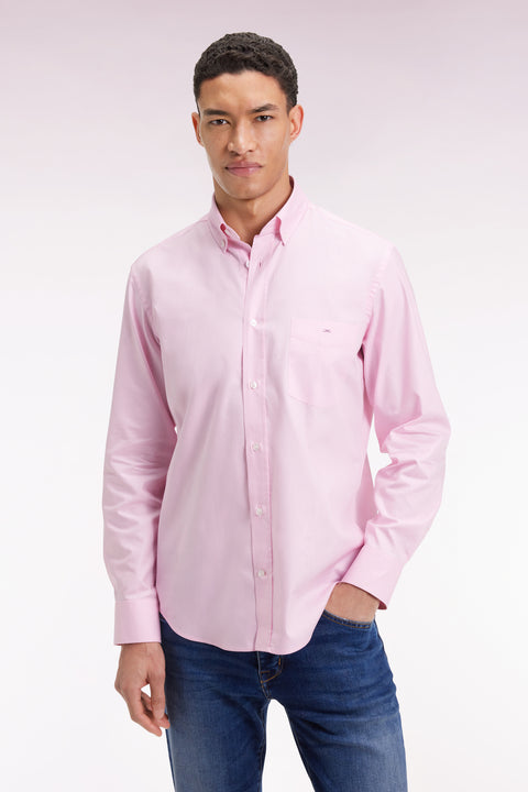 Pink cotton shirt, straight cut - Image 3