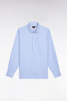 Chemise en flanelle ciel coupe droite