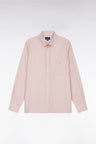 Chemise en flanelle rose coupe droite
