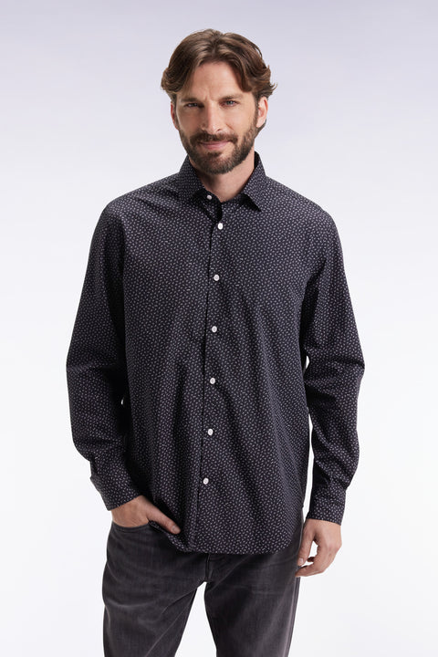 Chemise en coton bleu gris - Image 3