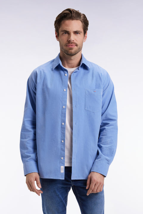 Chemise en velours ciel coupe droite - Image 3