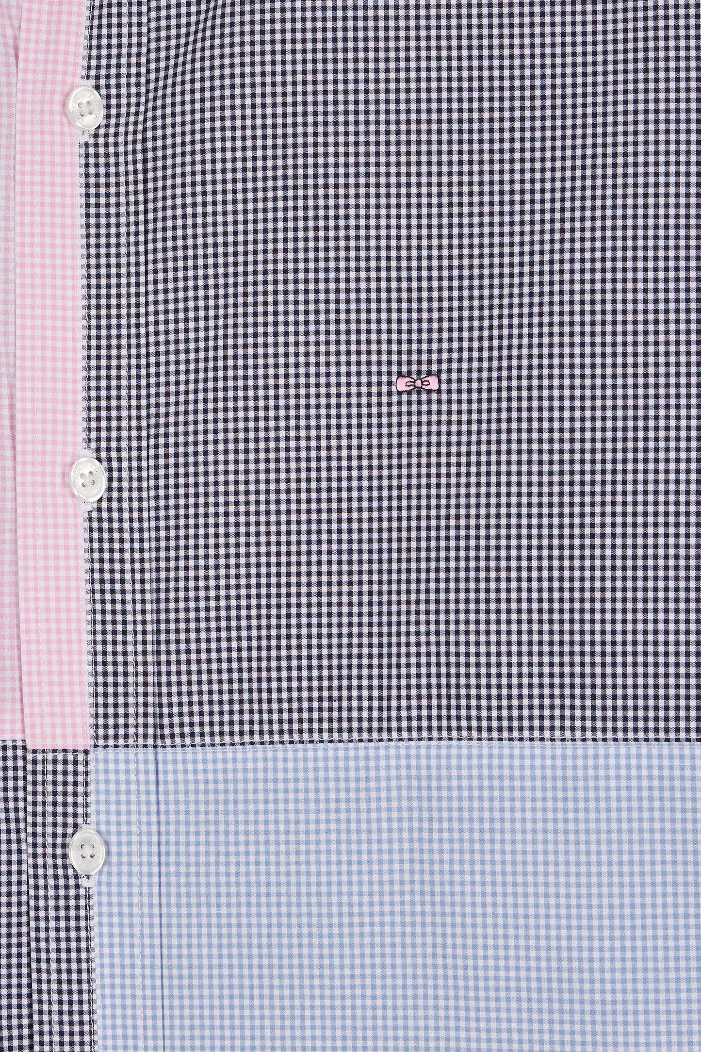 Chemise bleu et rose quatre cadrans coupe droite