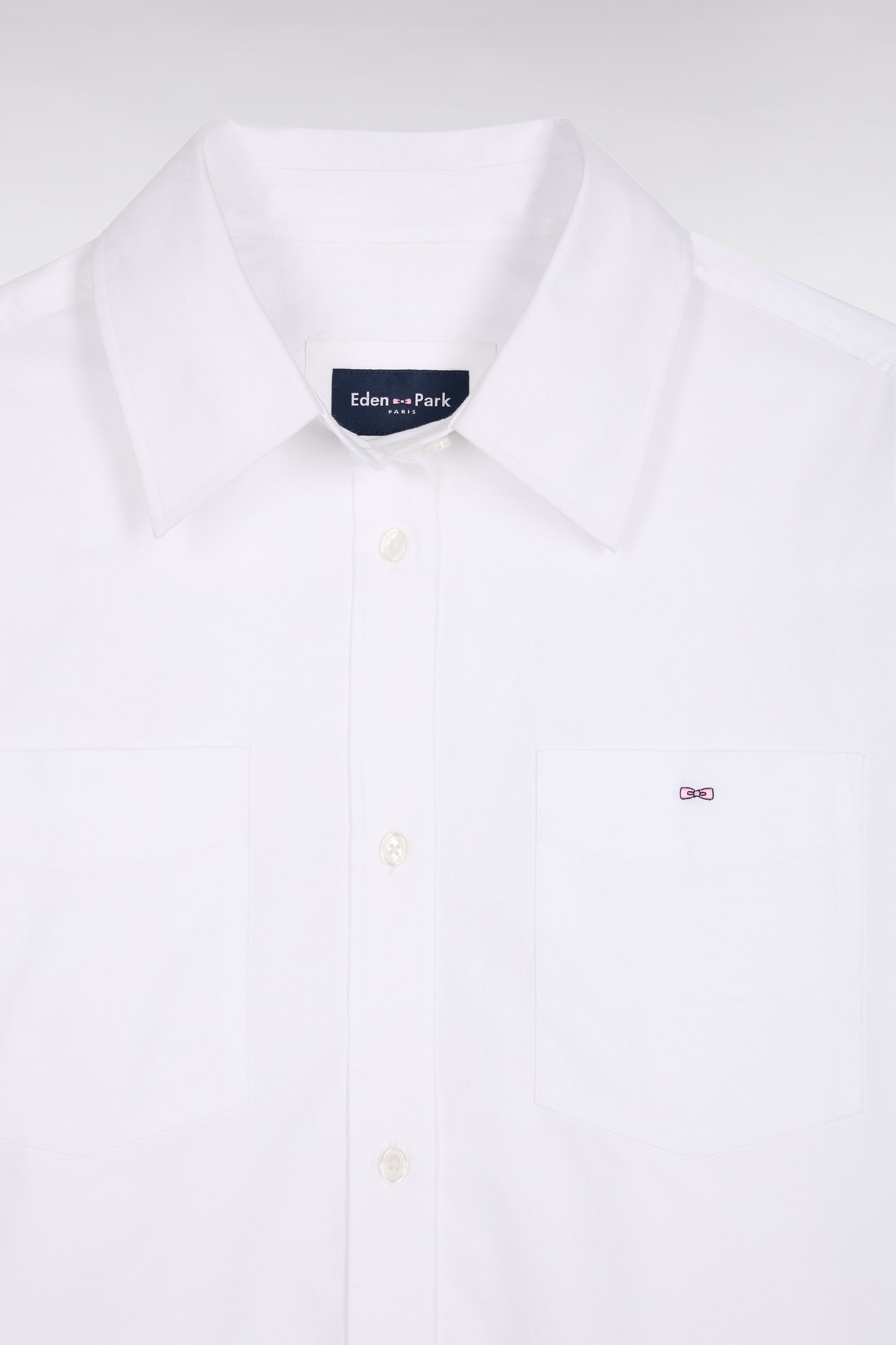 Chemise en popeline de coton blanc coupe Relaxed