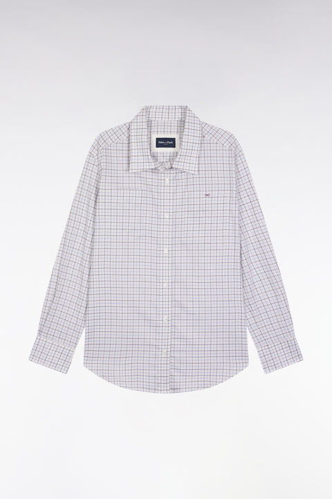 Chemise à carreaux grise et blanche coupe Relaxed - Image 2