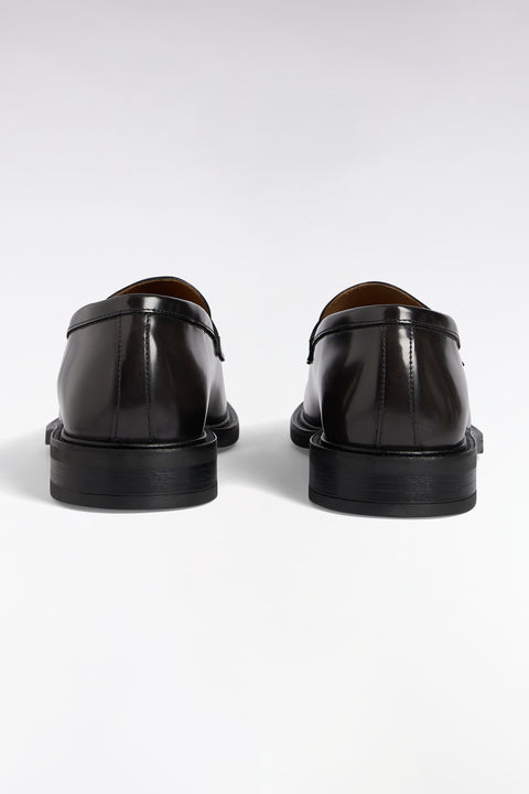 Black glacé leather loafers - Image 3
