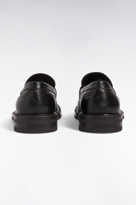 Two-tone brown leather loafers - Image 3