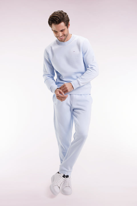 Jogging suit in sky-scratch fleece, straight cut - Image 1
