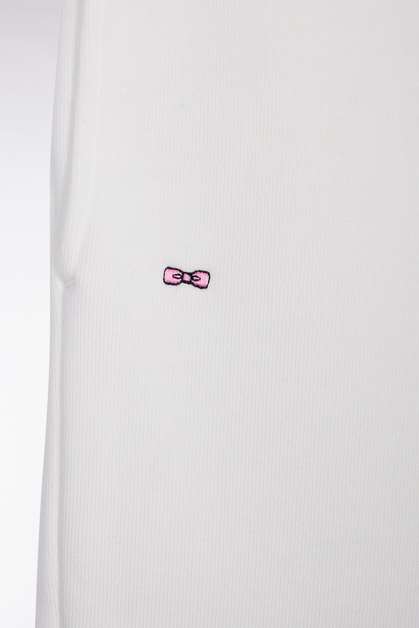 Jogging en molleton gratté blanc coupe droite