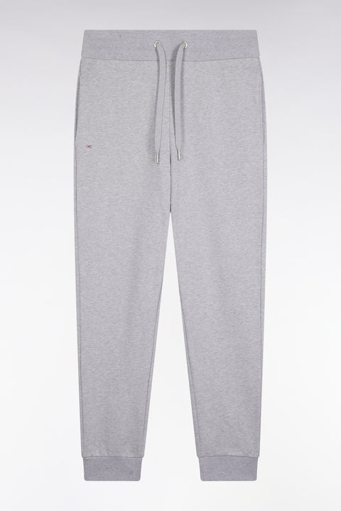 Grey brushed fleece jogging suit, straight cut - Image 2