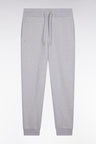 Grey brushed fleece jogging suit, straight cut