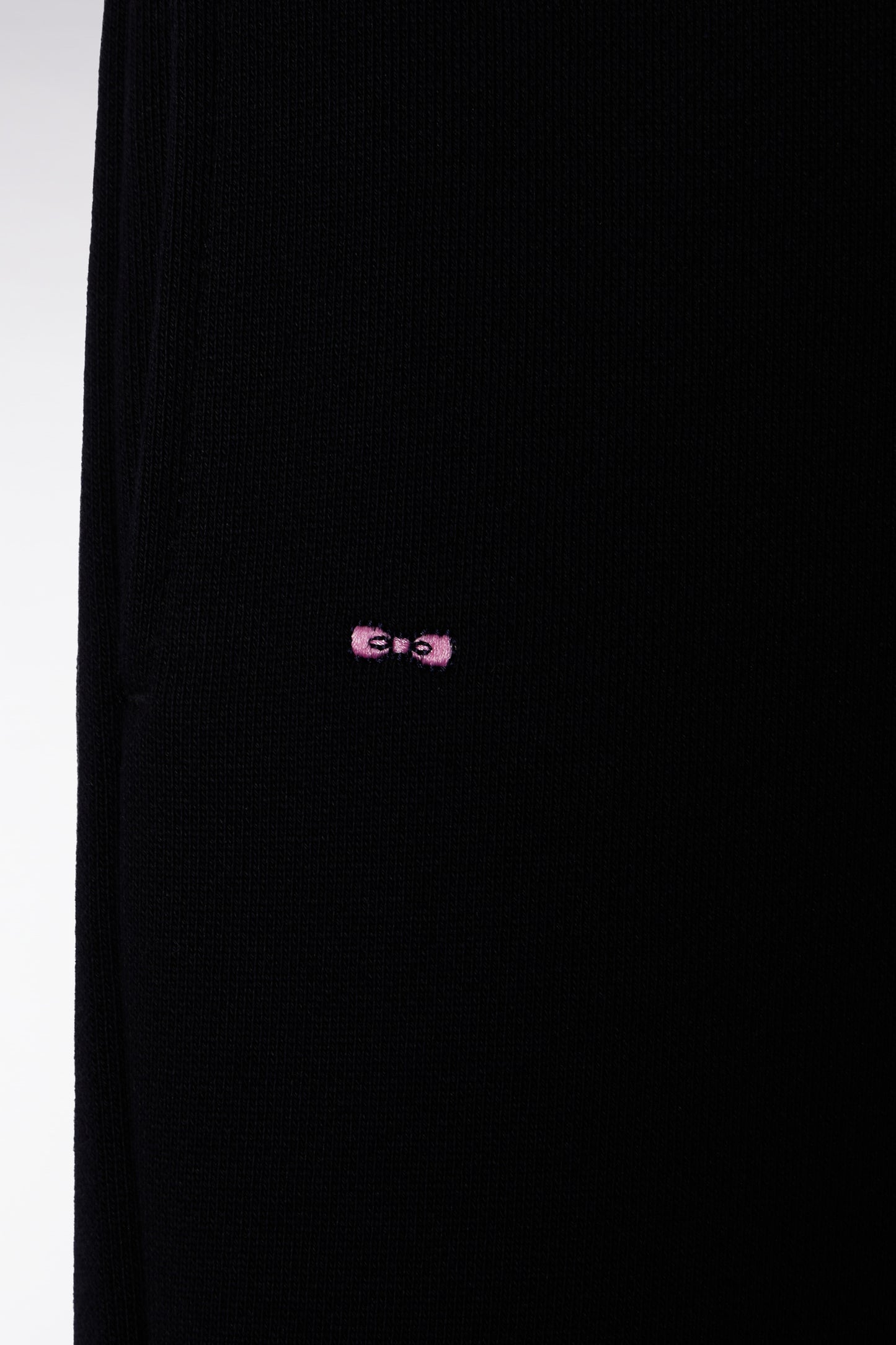 Jogging suit in black brushed fleece, straight cut