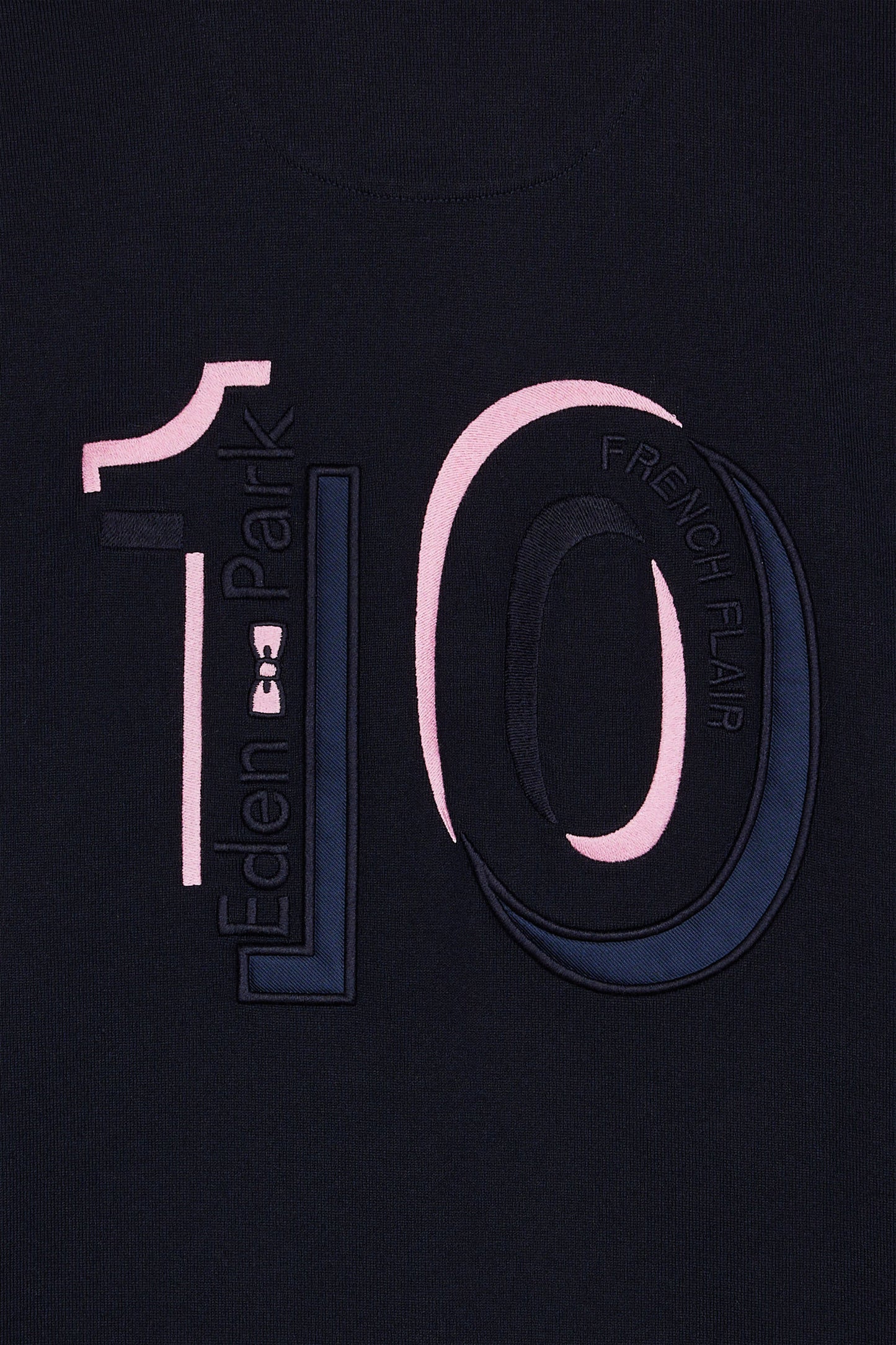 Maillot à manches longues en jersey épais marine rayé coupe droite