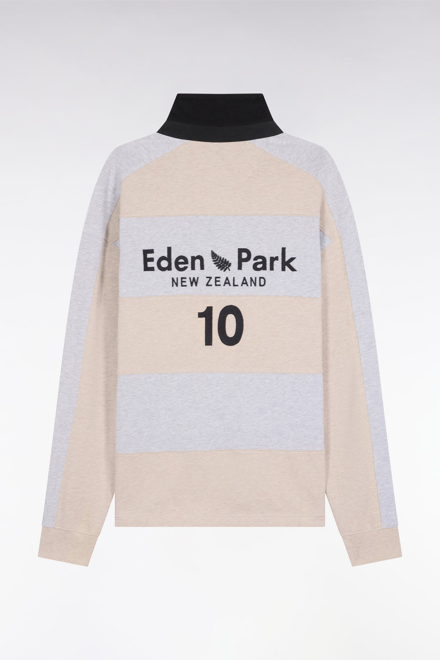 Maillot à manches longues rayé Nouvelle Zélande en jersey de coton épais beige