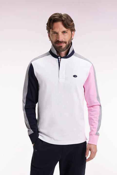 XV de France white long-sleeved jersey with embroidered back, straight cut - Image 3