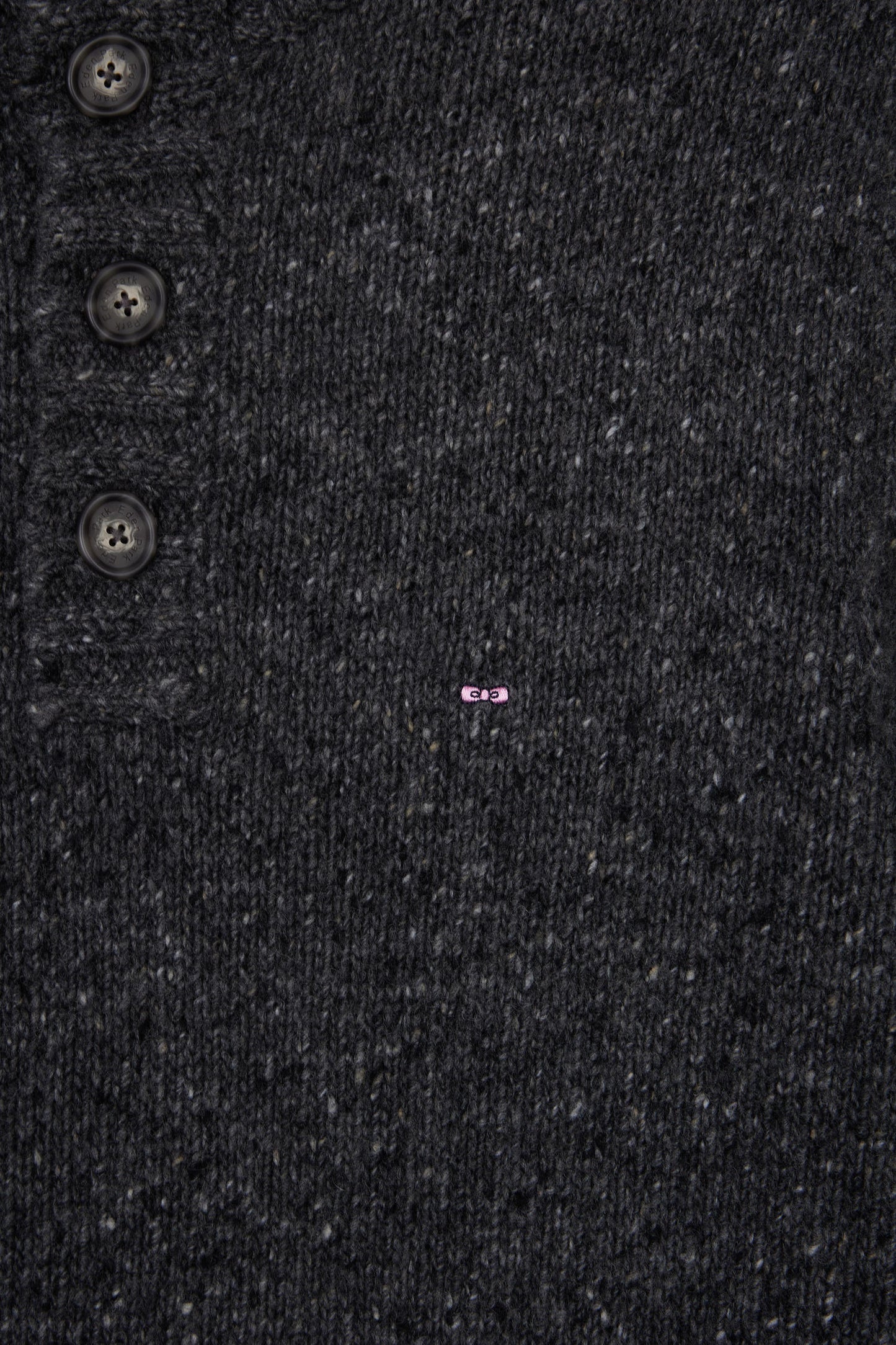 Pull col montant en laine vierge mélangée gris