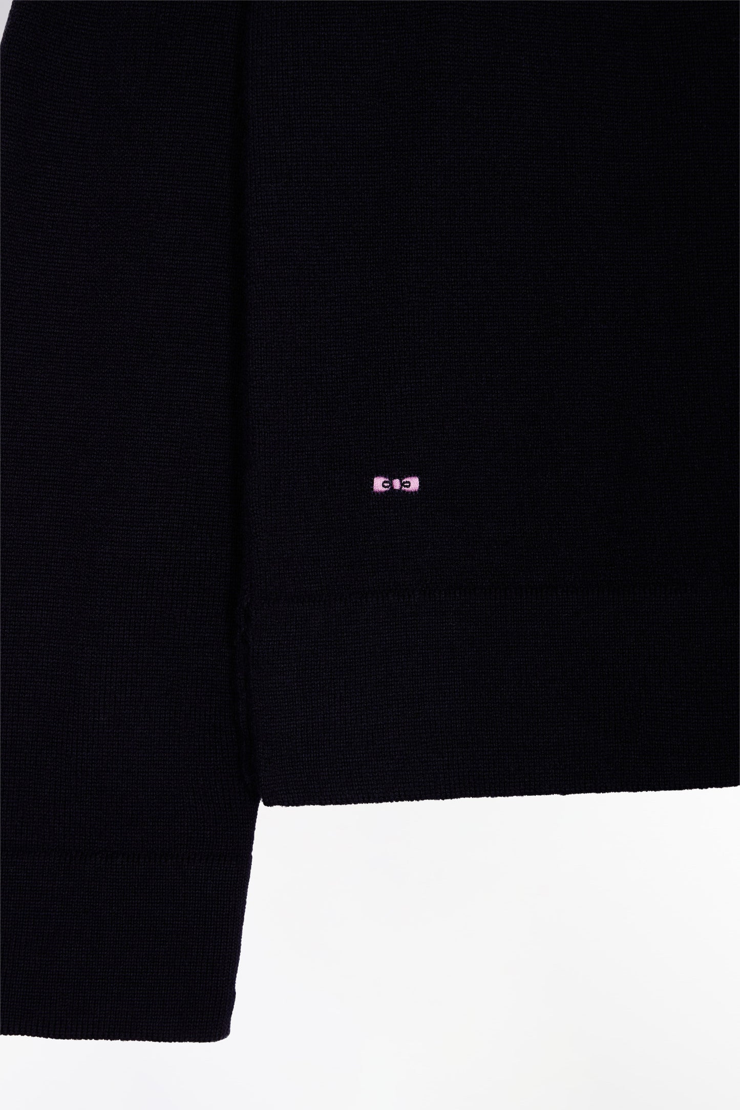 Pull à col rond en laine mérinos marine