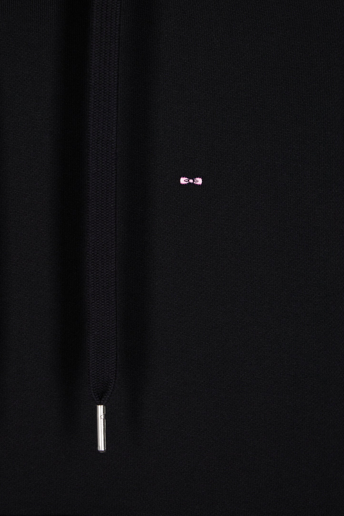 Sweatshirt à capuche en coton noir coupe droite