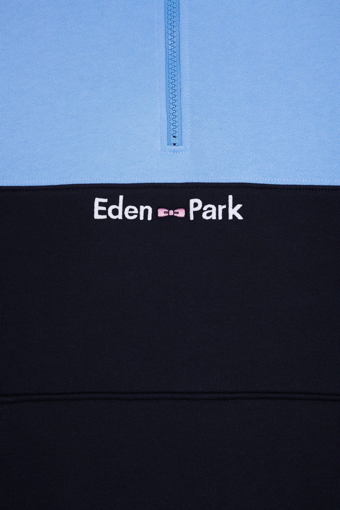 Sweatshirt col camionneur en molleton bicolore ciel