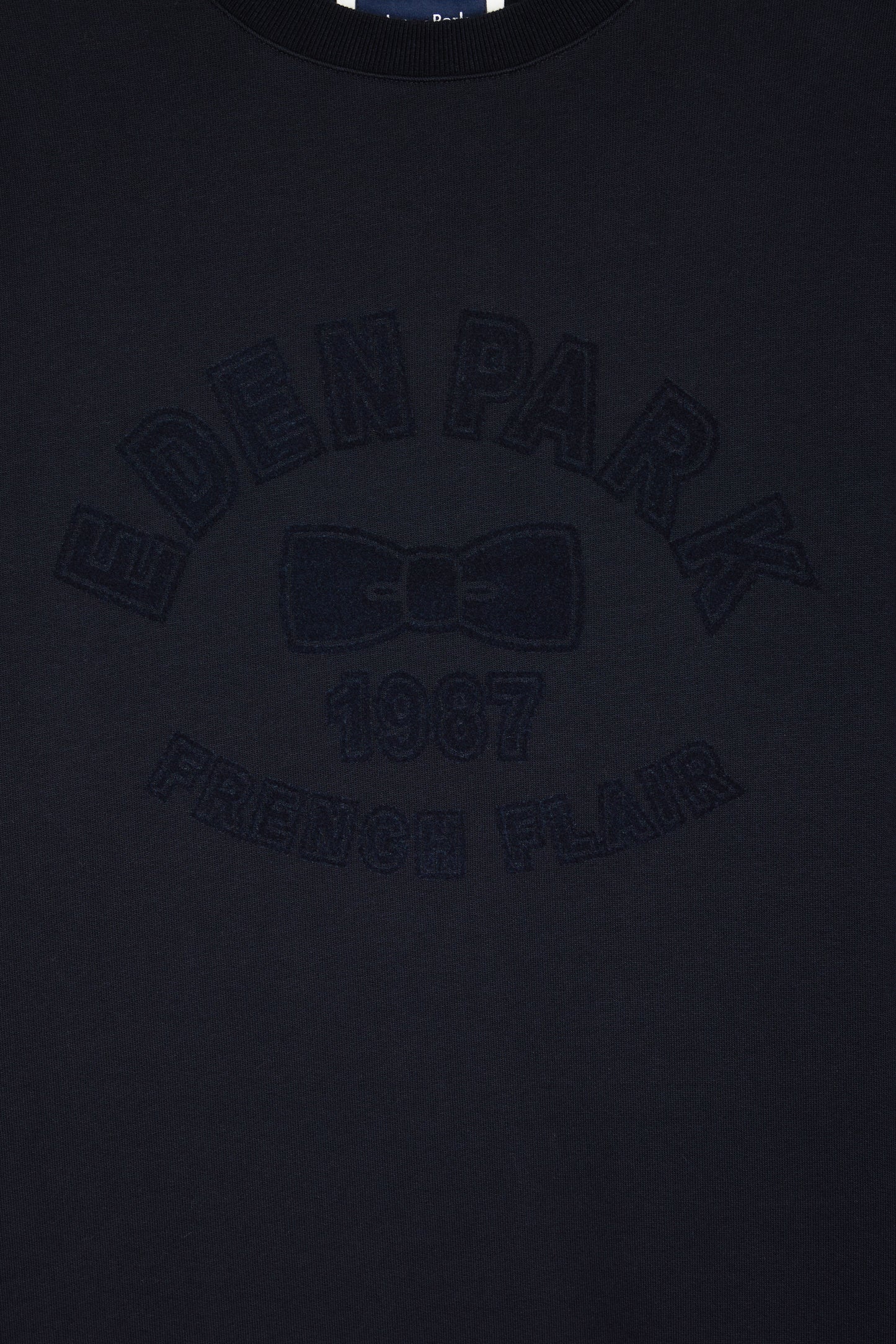 Sweatshirt à col rond en coton mélangé écru coupe Relaxed