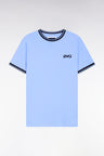 Short-sleeved sky cotton T-shirt