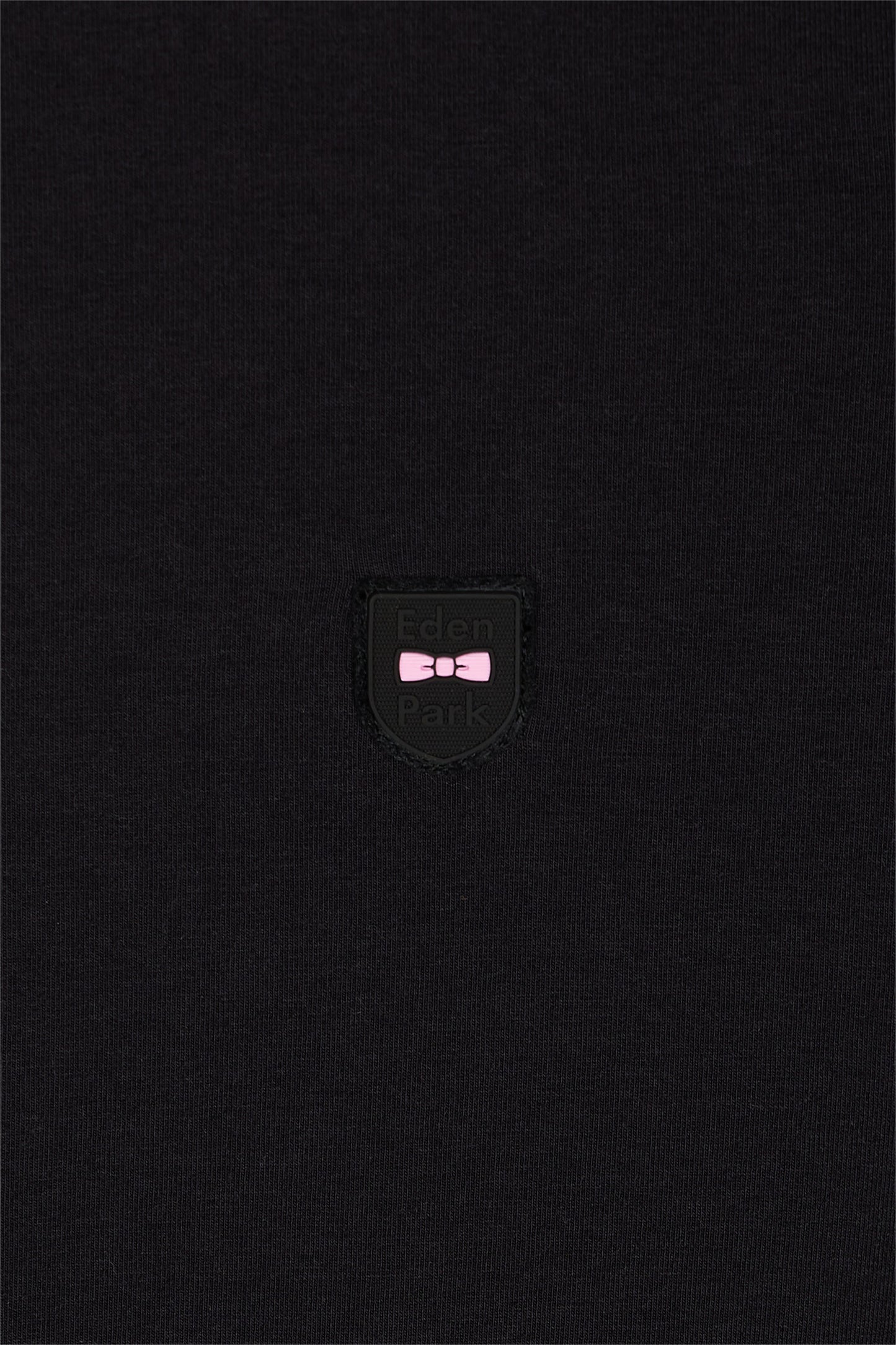 T-shirt à manches courtes en coton stretch noir coupe ajustée