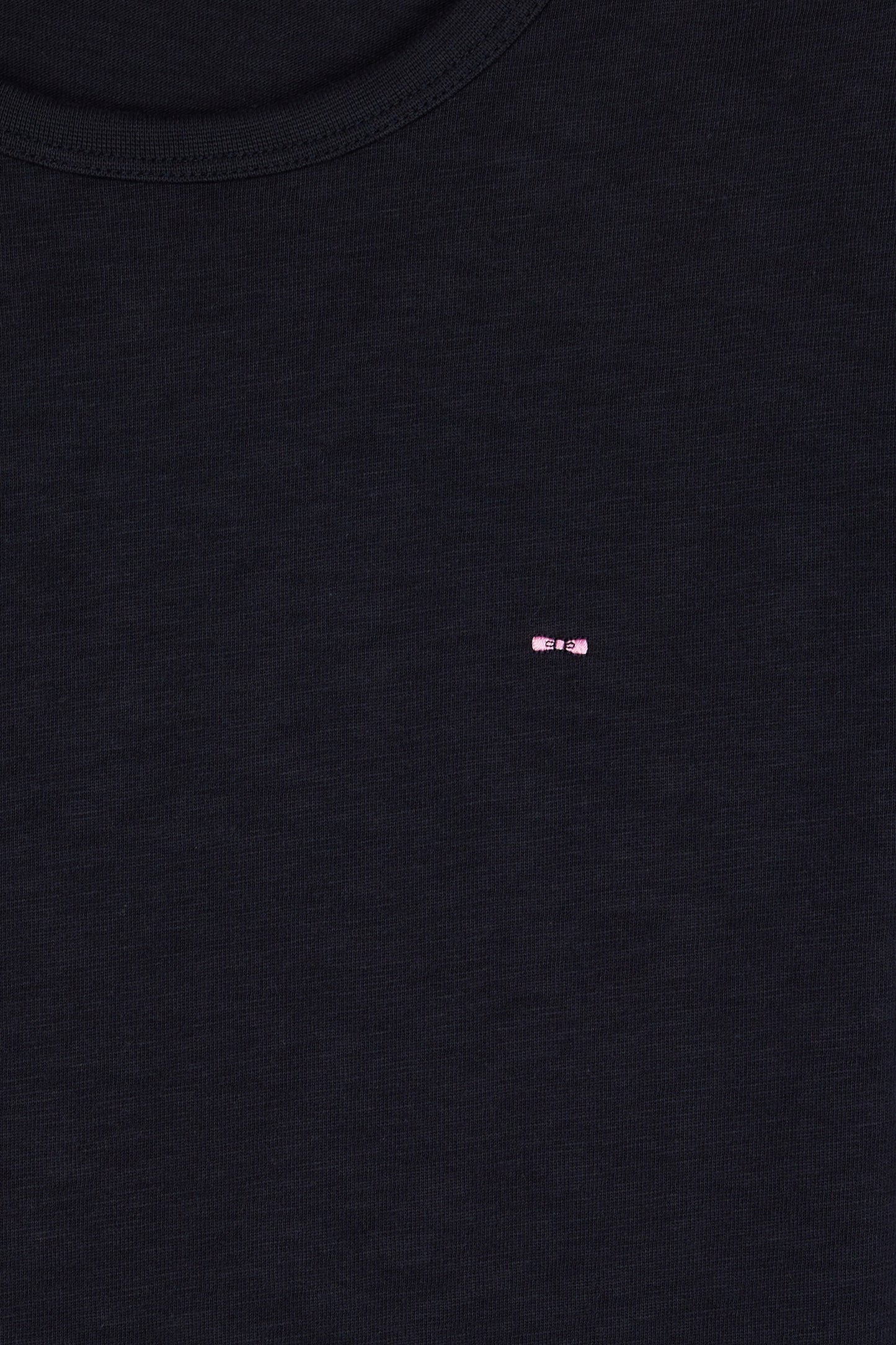 Long-sleeved T-shirt in navy slub cotton