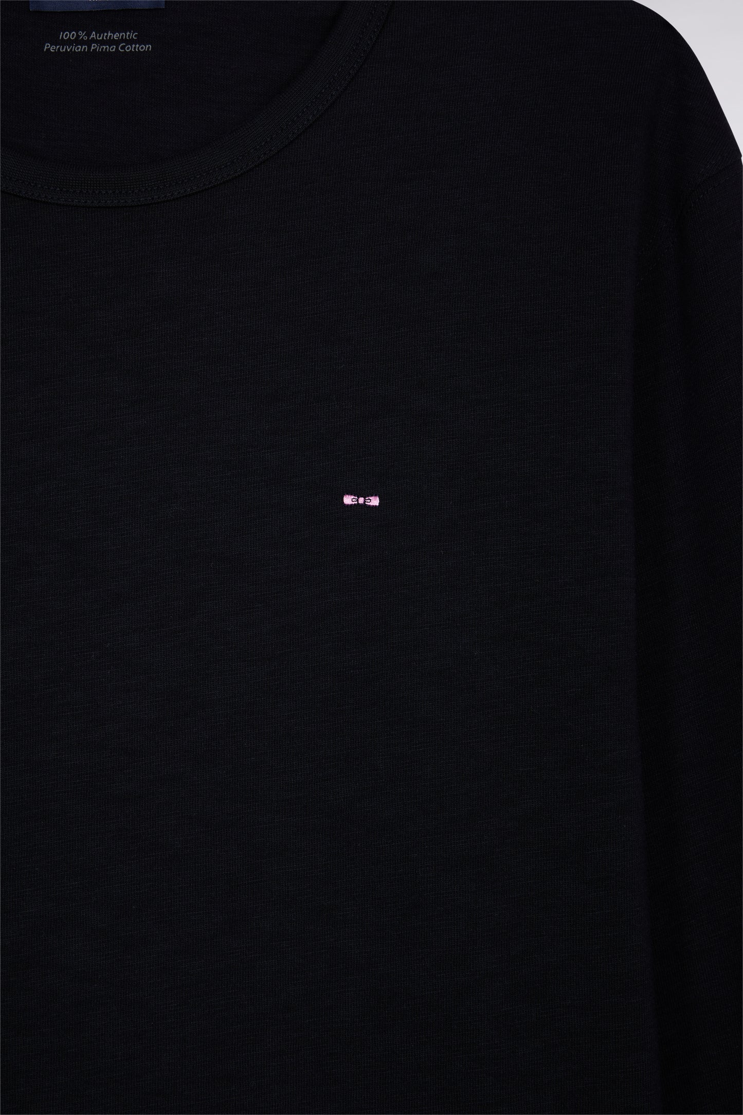 T-shirt à manches longues en coton slub noir