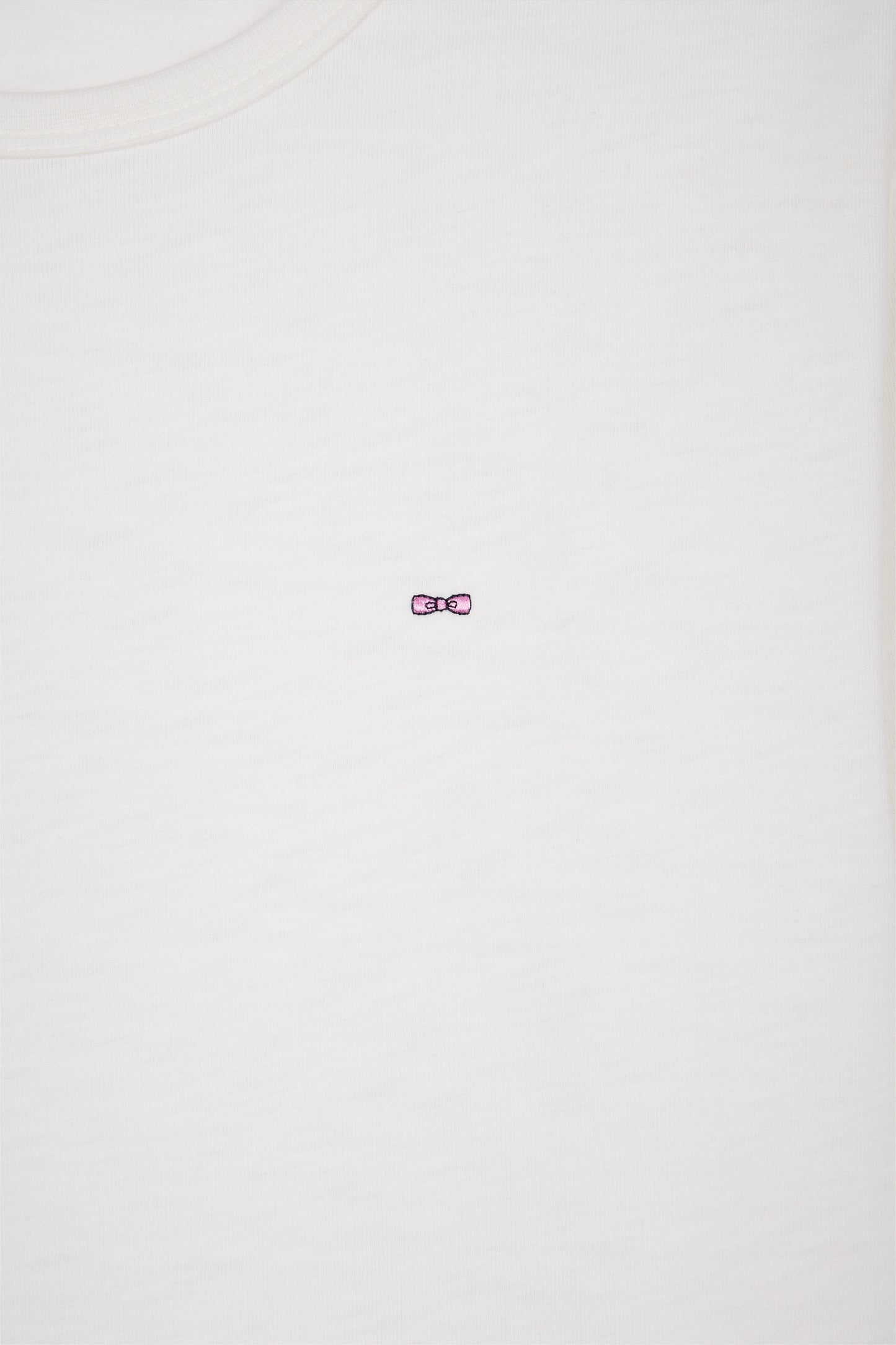 T-shirt à manches longues en coton slub écru