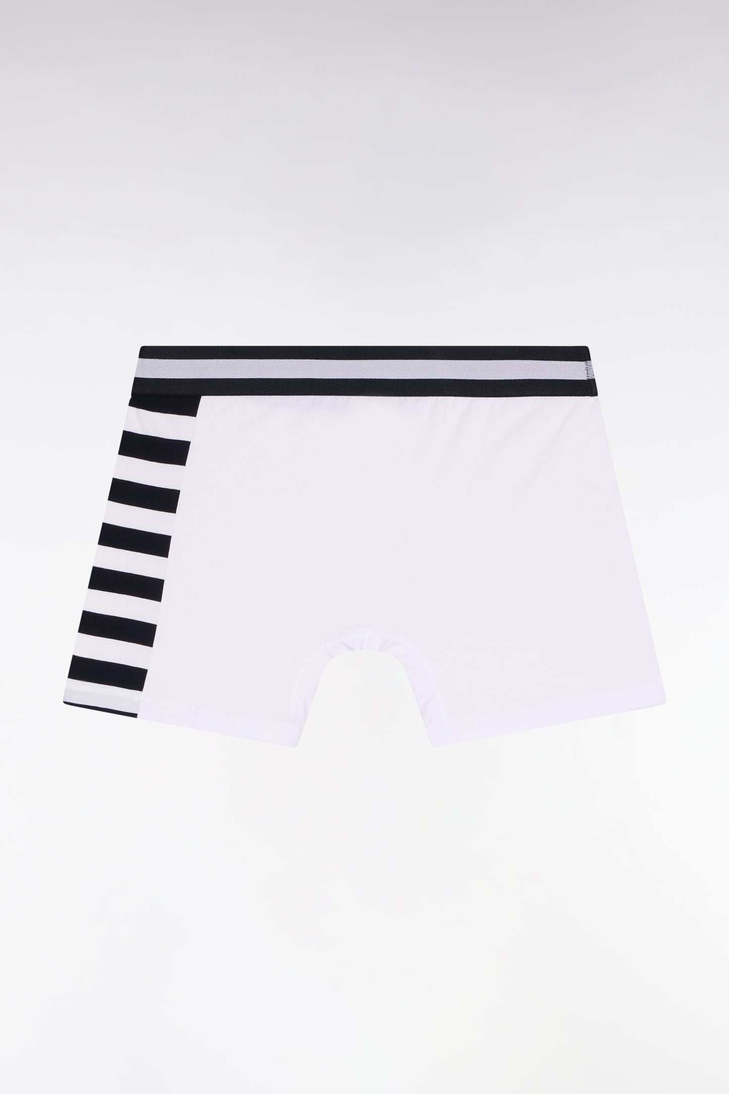 Lot de deux boxers en jersey de coton stretch à rayures blanches et marine