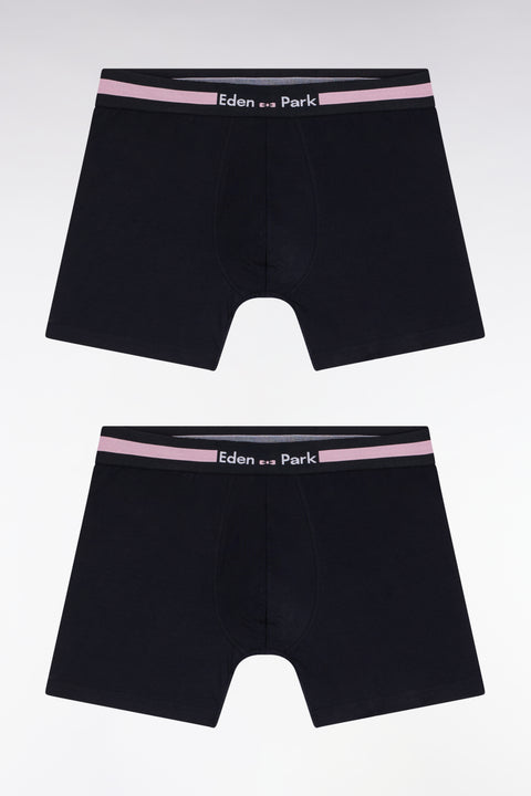 Lot de deux boxers en jersey de coton stretch marine - Image 1