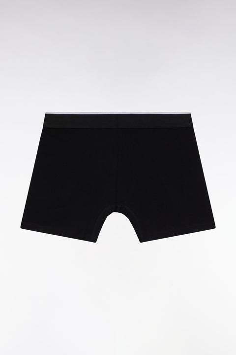 Lot de deux boxers en jersey de coton stretch colorblock gris foncé - Image 2