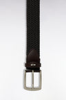 Ceinture tressée élastique marron