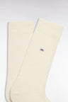 Ecru ribbed knit socks