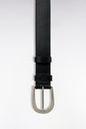 Ceinture en cuir lisse noire