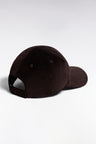 Casquette en velours côtelé marron