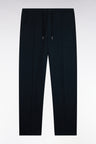 Jogging unisexe en interlock marine chiné coupe loose