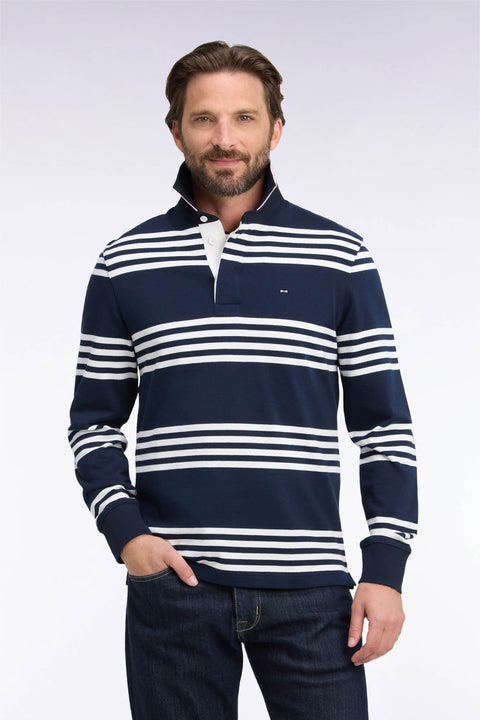 Maillot manches longues rayé marine et blanc - Image 3