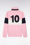 Maillot manches longues en jersey coton tricolore rose broderie 10