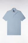 Sky blue short-sleeved straight-cut golf polo shirt