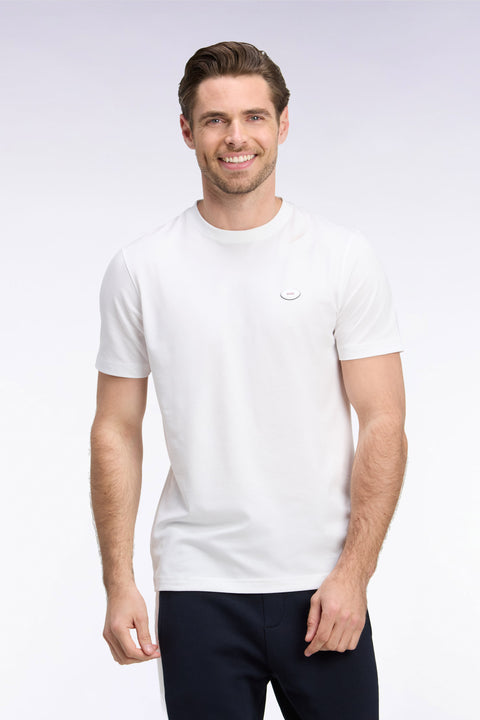 White short-sleeved straight-cut t-shirt - Image 3