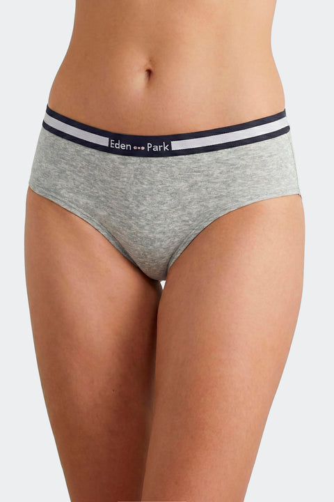 Shorty uni en coton stretch gris - Image 2