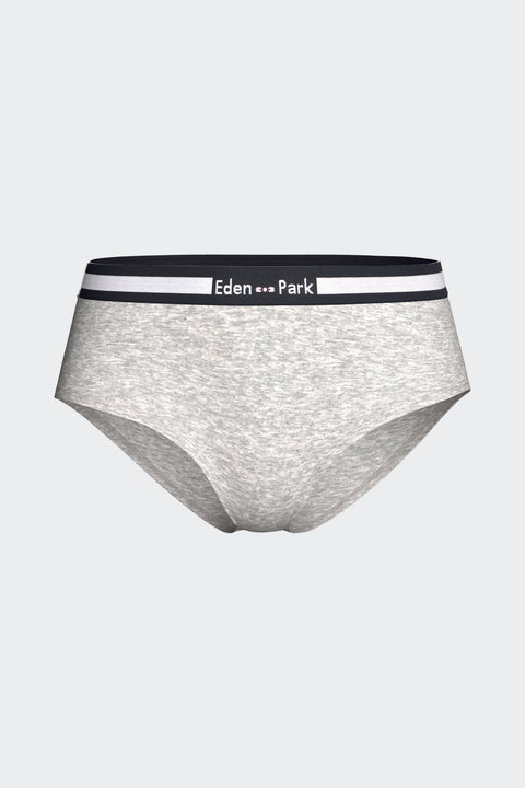 Shorty uni en coton stretch gris - Image 1