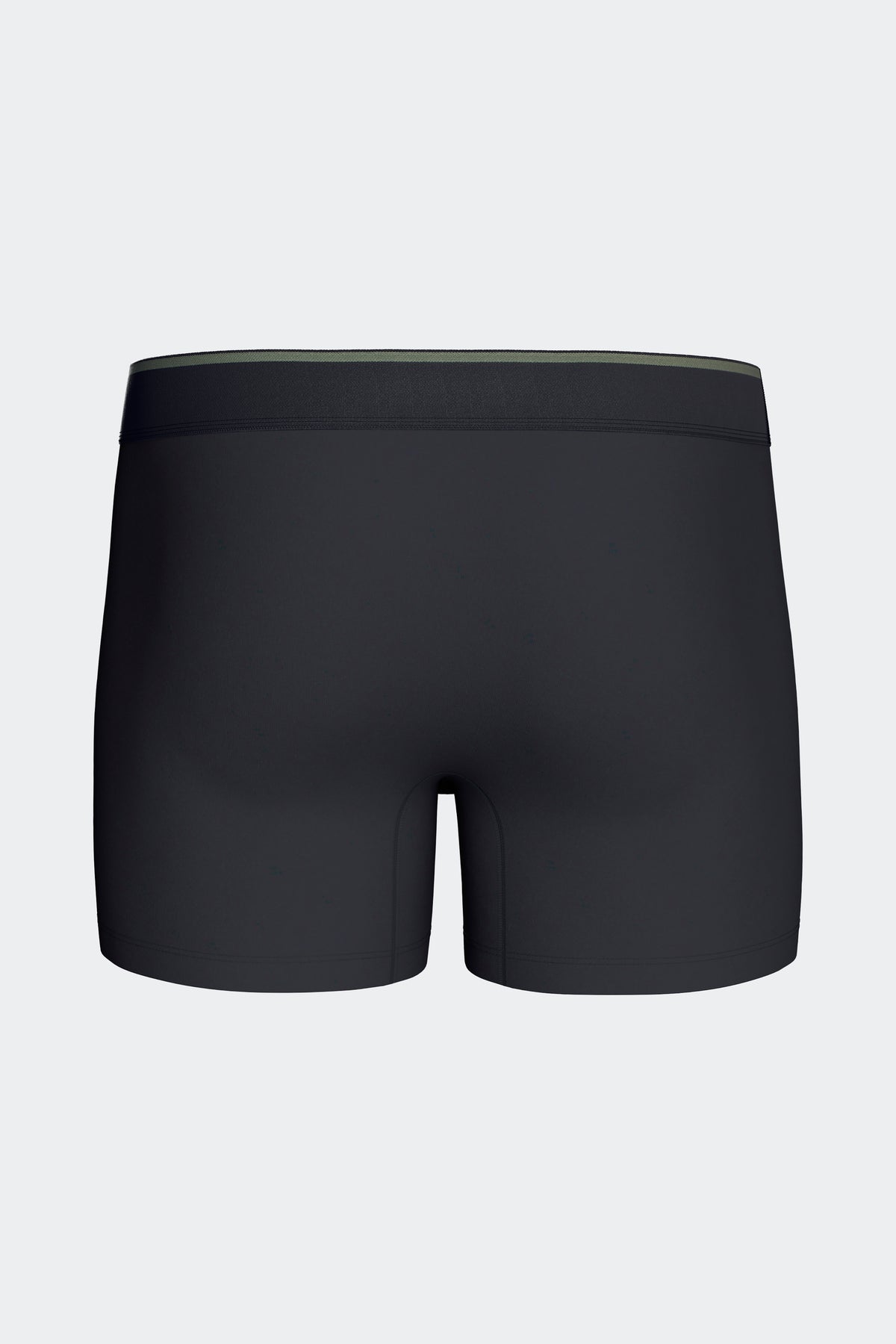 Lot de 2 boxers en jersey de coton stretch unis et rayés marine et kaki
