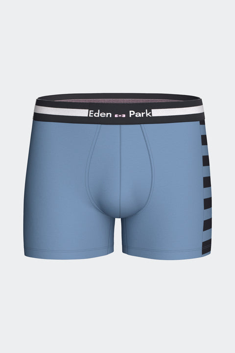 Lot de 2 boxers en jersey de coton stretch marine et ciel - Image 3