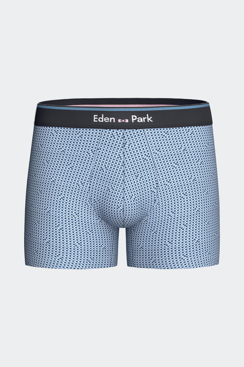 Lot de 2 boxers en jersey de coton stretch unis et imprimés marine et ciel - Image 3