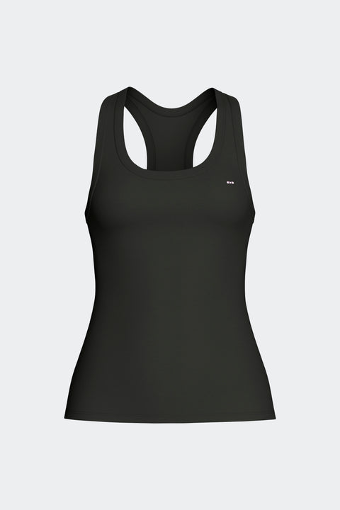 Débardeur dos nageur en Tencel stretch noir - Image 1